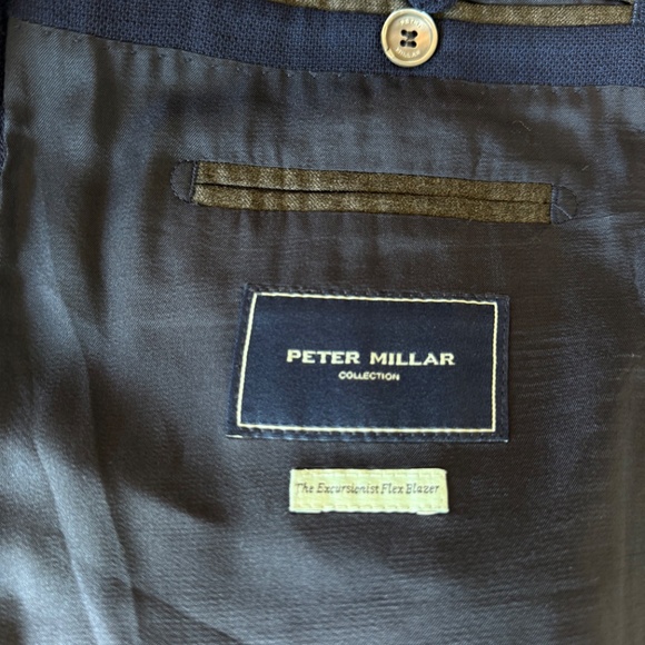 Peter Millar Excursionist Flex Blazer – Size 44R – Navy Wool-Silk Blend - Picture 7 of 9